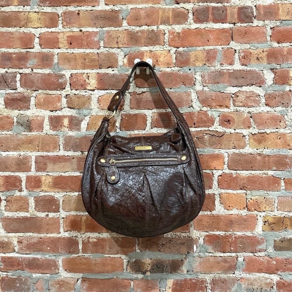 Isabella Fiore Croc Embossed Hobo Bag